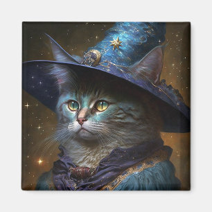 Íman Cat Witch Fantasy Art