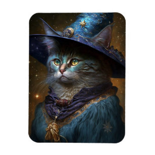 Íman Cat Witch Fantasy Art