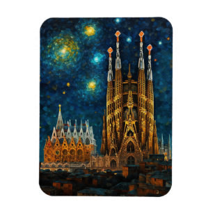 Íman Catalan Starry Night   Gaudí encontra Van Gogh