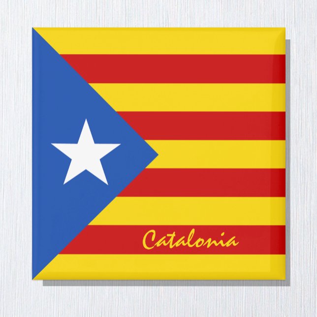Íman Catalonia Flag & Catalan - La Senyera Estelada (Criador carregado)