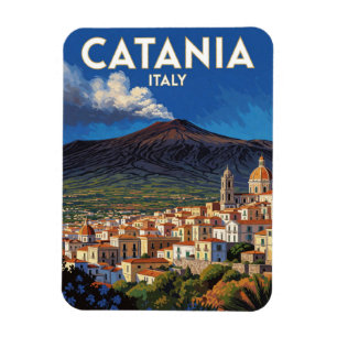 Íman Catanéia Itália Monte Etna Cena de Viagem 🌋