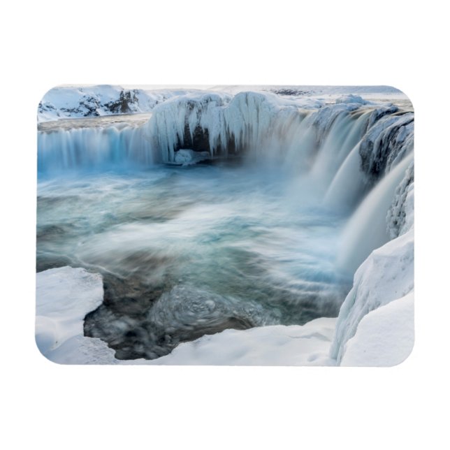 Íman Catarata Godafoss, inverno, Islândia 2 (Horizontal)