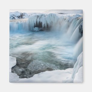Íman Catarata Godafoss, inverno, Islândia 2