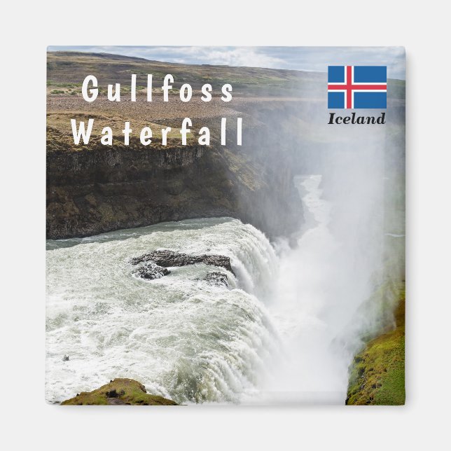 Íman Catarata Gullfoss - Sudoeste da Islândia (Frente)