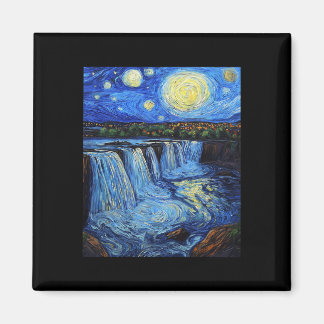 Íman Cataratas do Niágara - Estilo Van Gogh - Noite Est