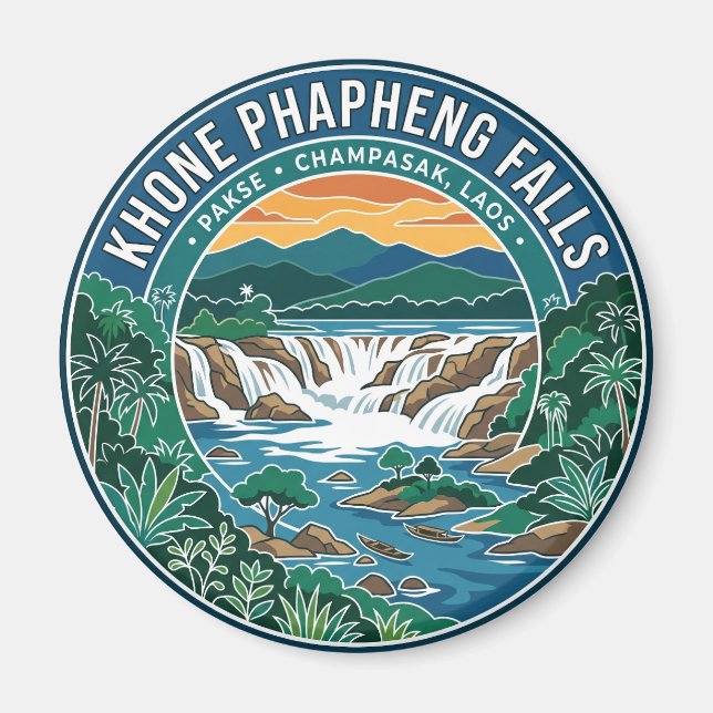 Íman Cataratas Khone Phapheng Laos (Frente)