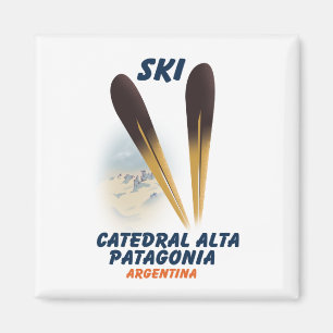 Íman Catedral Alta Patagônia, Argentina, poster de esqu