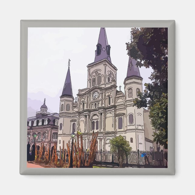 Íman Catedral Antiga na Praça JackSon (Frente)