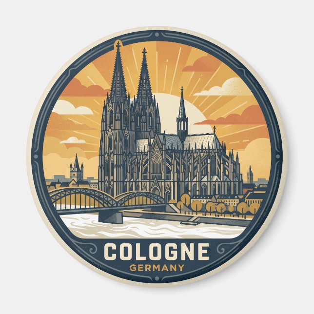 Íman Catedral de Colônia, Alemanha Antiga (Frente)