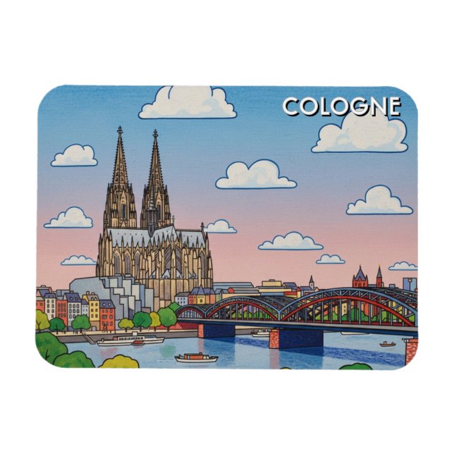 Íman Catedral de Colônia Viagem Alemanha (Horizontal)