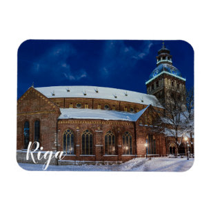 Íman Catedral de Dome na praça Dome em Riga, Letónia