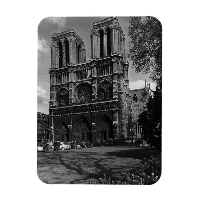 Íman Catedral de Vintage, Paris Notre Dame, 1970 (Vertical)
