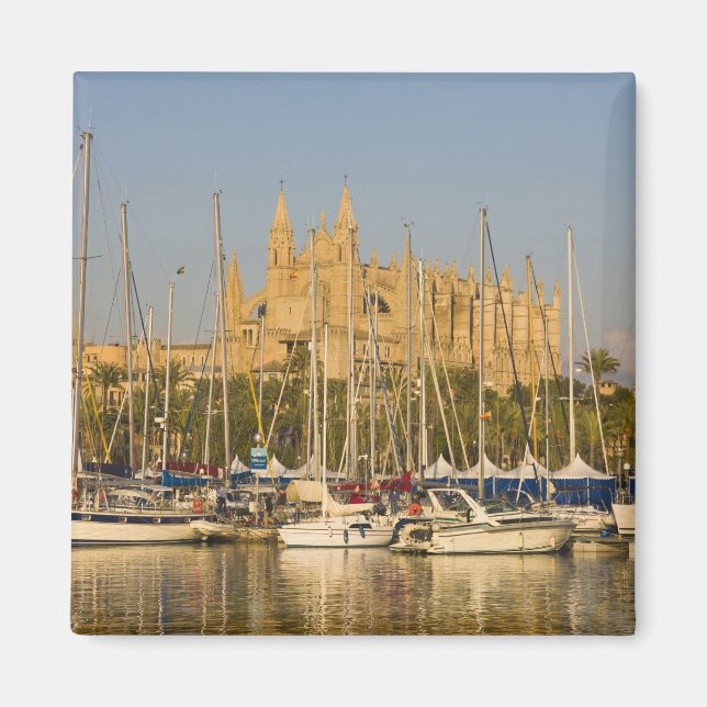 Íman Catedral e marina, Palma, Maiorca, Espanha 2 (Frente)