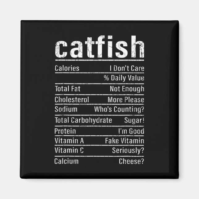 Íman Catfish Facts Funny Fishing Lover Catfishing Graph (Frente)