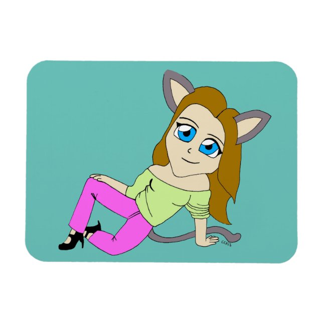 Íman catgirl chibi (Horizontal)