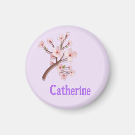 Íman Catherine Ramo Flor de Cerejeira Coração