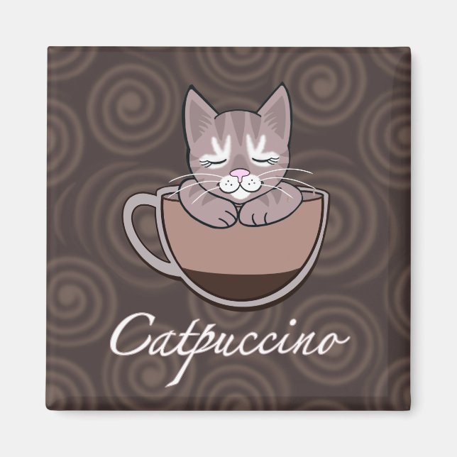 Íman Catpuccino Café Cat (Frente)