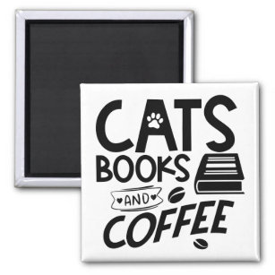 Íman Cats Livros Typografia Café Citação Leitura