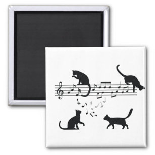 Íman Cats Reproduzindo Notas de Música