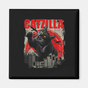 Íman Catzilla - Engraçado Gato-Fogão Gatinho Gatinho-Pe