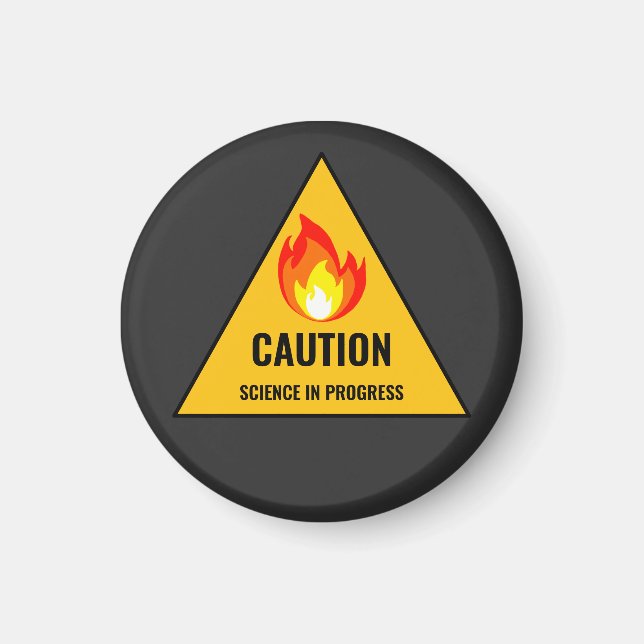 Íman Caution Science in Progress (Frente)