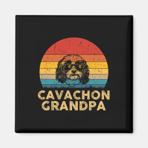 Íman Cavachon Retro Vovô Amante de Cachorro Pata Pai Di