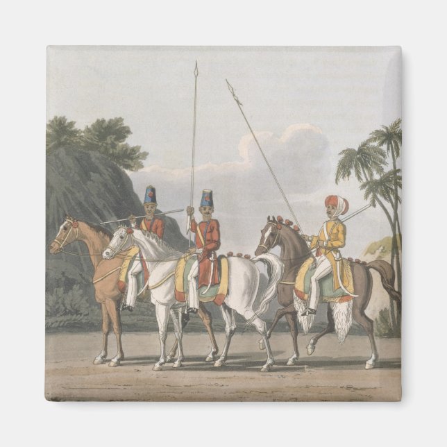 Íman Cavalaria Irregular, Exército Bengala 1817, placa  (Frente)