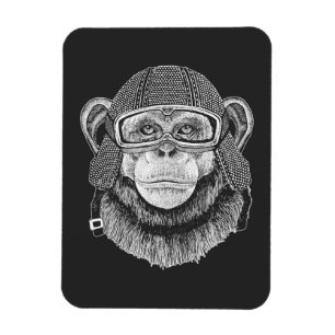 Íman Cavaleiro da motocicleta do chimpanzé