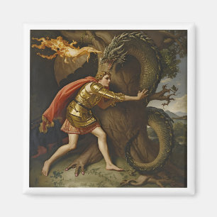 Íman Cavaleiro de Armadura Dourada vs. O Dragão