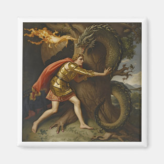 Íman Cavaleiro de Armadura Dourada vs. O Dragão