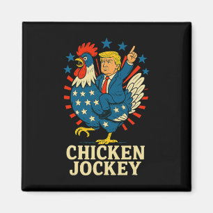 Íman Cavaleiro de Frango Trump Meme Divertido