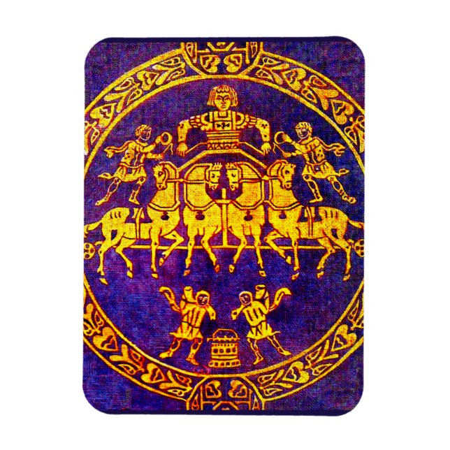 Íman Cavaleiro medieval do século 12 e soldados (Vertical)
