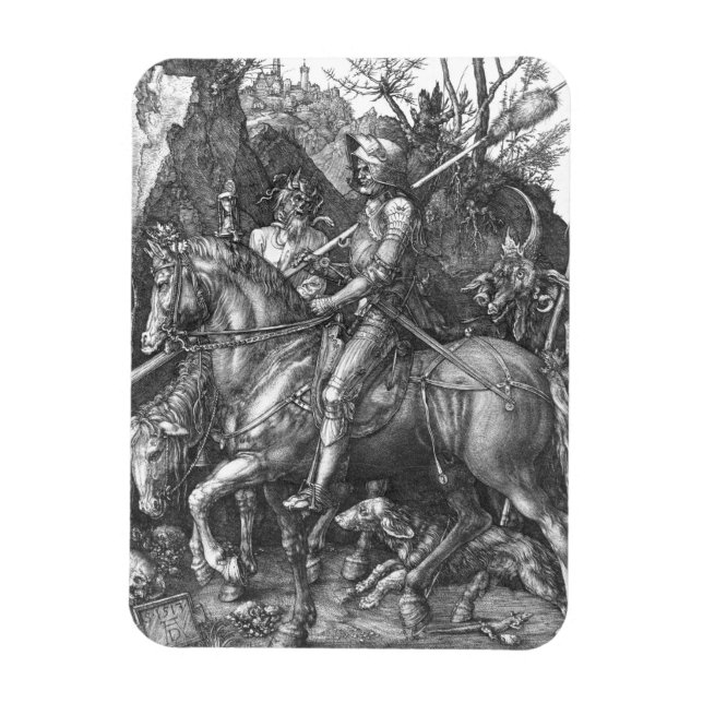 Íman Cavaleiro, Morte e o Diabo, 1513 (gravura) (Vertical)