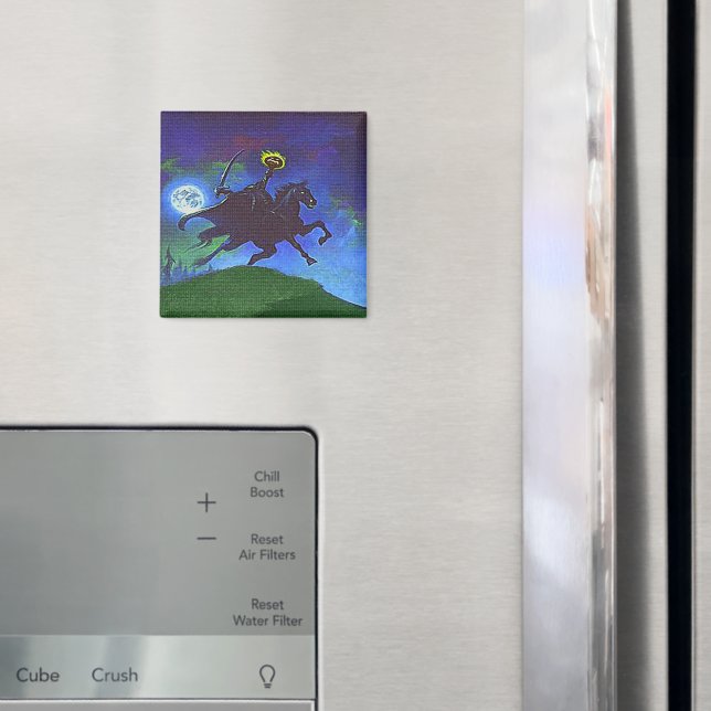 Íman Cavaleiro sem cabeça na luz azul (In Situ (Fridge))