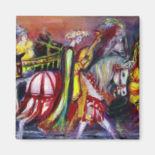 Íman CAVALEIROS no detalhe da NOITE