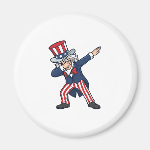 Íman Cavalheiro Patriótico Dabbing Design Vetorial Vint