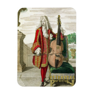 Íman Cavalheiro que joga o violoncelo, c.1688-90