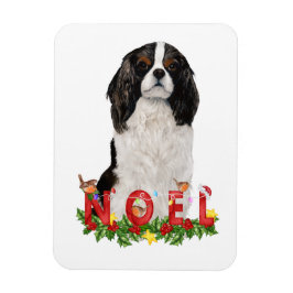 Íman Cavalier King Charles Noel Natal em Aquarela  