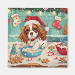 Íman Cavalier King Charles Spaniel Baking Christmas