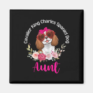 Íman Cavalier King Charles Spaniel Cachorro Tia Floral