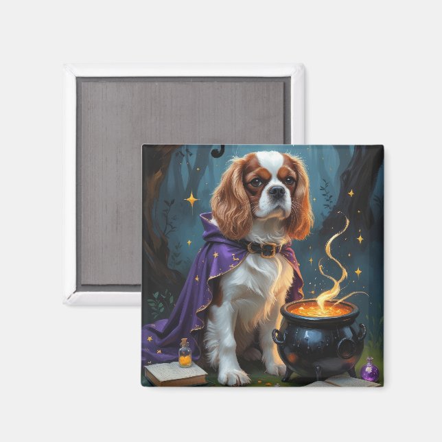 Íman Cavalier King Charles Spaniel Caprichoso Halloween (Front/Back)