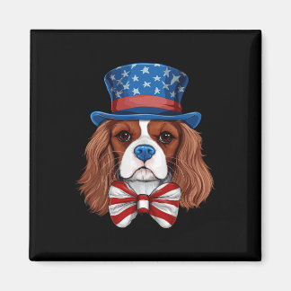 Íman Cavalier King Charles Spaniel Com a Bandeira dos E