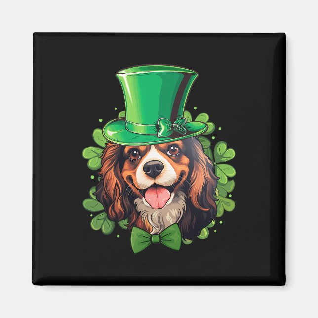 Íman Cavalier King Charles Spaniel engraçado do Dia de  (Frente)