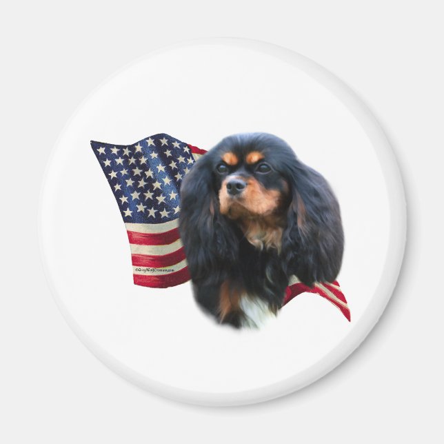 Íman Cavalier King Charles Spaniel Flag - Magnet (Frente)