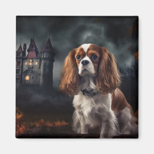 Íman Cavalier King Charles Spaniel Halloween Assustador