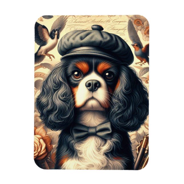 Íman Cavalier King Charles Spaniel Painting (Vertical)