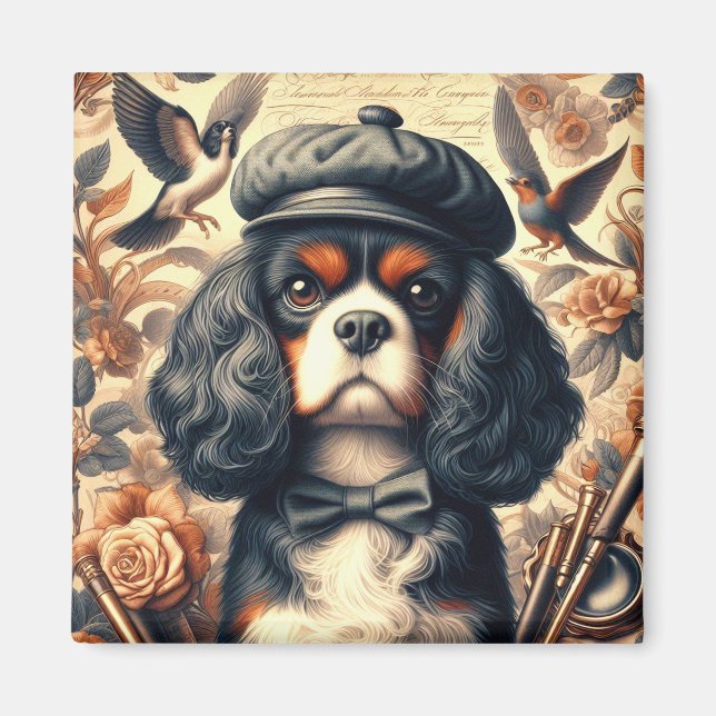 Íman Cavalier King Charles Spaniel Painting (Frente)