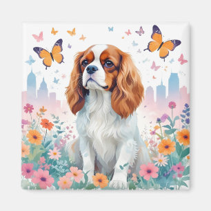 Íman Cavalier King Charles Vintage Animal Nature City