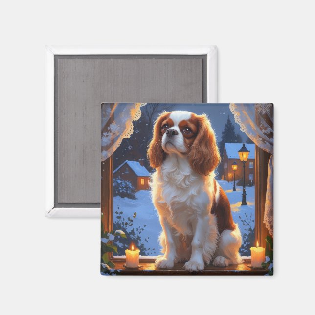 Íman Cavalier King com Férias de Natal (Front/Back)