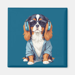 Íman Cavalier King Vestindo Hoodie Funny Legal